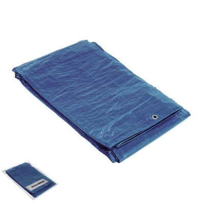 Imagen de Lona Impermeable Reforzada 5x8 metros (Aproximadamente) Con Ojetes Metálicos, Lona de Protección Duradera, Color Azul.