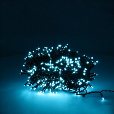 Imagen de Guirnalda Luces Navidad 300 Leds Color Azul Hielo. Luz Navidad Interiores y Exteriores Ip44