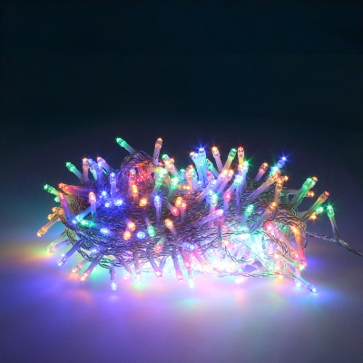 Imagen de Guirnalda Luces Navidad 300 Leds Color Multicolor. Luz Navidad Interiores y Exteriores Ip44. Cable Transparente.