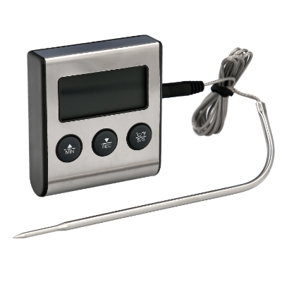 Imagen de Termometro Digital Cocina Con Sonda Cableada, y Lector Temperatura Con Soporte, Lectura Instantanea, Termometro Horno / Barbacoa