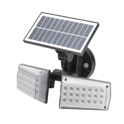 Imagen de Aplique Solar Led Doble Con Sensor de Movimiento / Crepuscular 450 Lumenes. Protección IP65