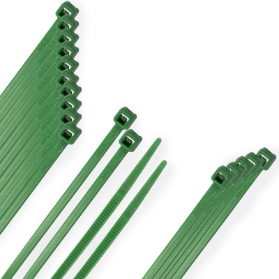 Imagen de Brida Nylon 100%. Color Verde 2,5 x 100 mm. Bolsa 100 Unidades. Abrazadera Plastico, Organizador Cables, Alta Resistencia