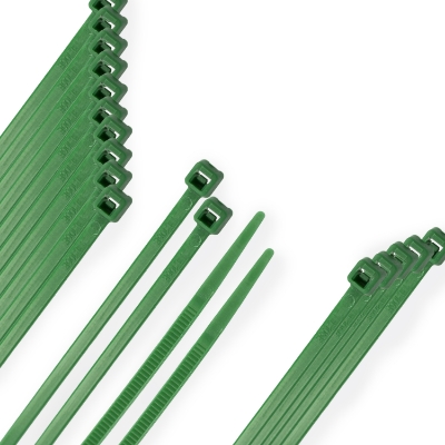 Imagen de Brida Nylon 100%. Color Verde 4,6 x 200 mm. Bolsa 100 Unidades. Abrazadera Plastico, Organizador Cables, Alta Resistencia